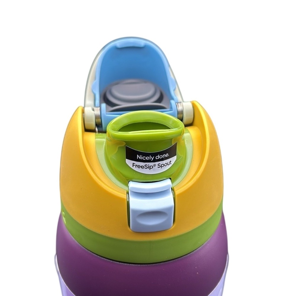 Owala 40oz Stainless Steel Water Bottle in JazzFest purple, yellow, sold out - Picture 5 of 6